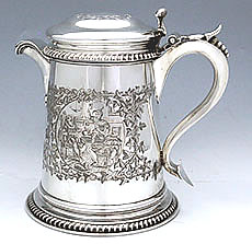 Tiffany antique Moore tankard with engraved decoration
